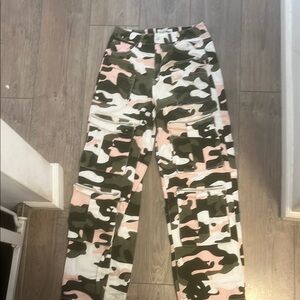 Fashion Nova Camouflage Flare Jeans